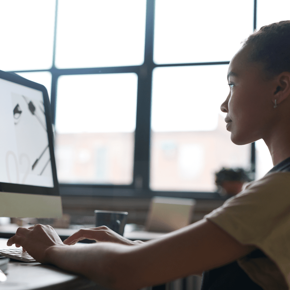 Woman at computer